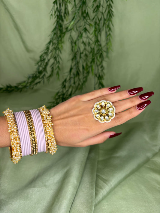 Baby pink bangle set