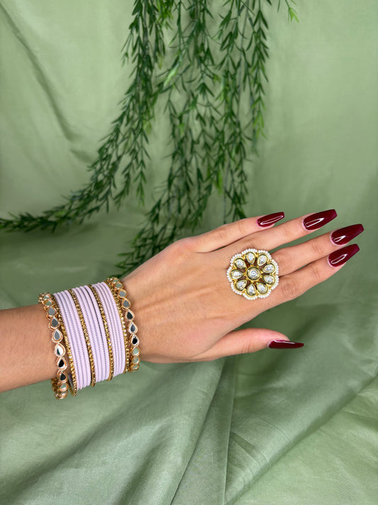 Baby pink bangle set