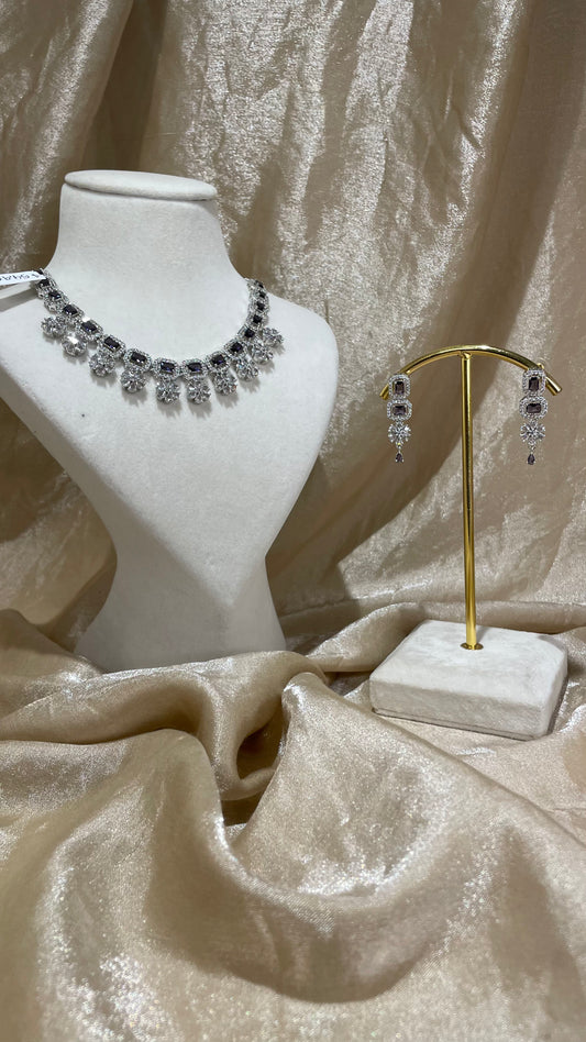 navy blue necklace set
