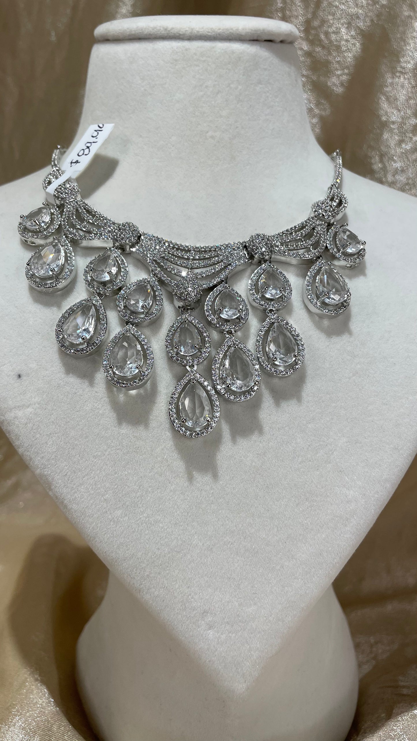 silver necklace set