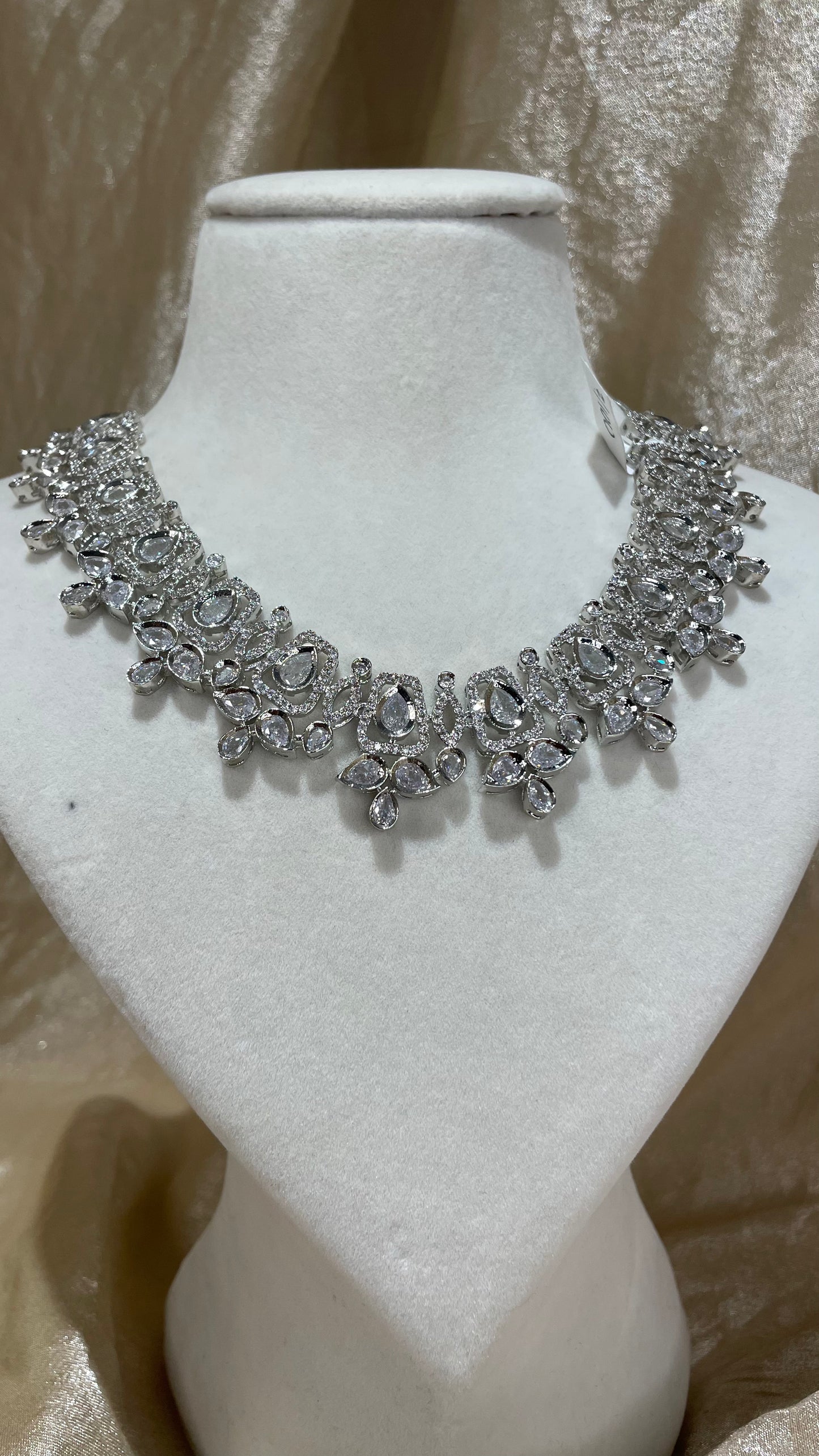 silver necklace set