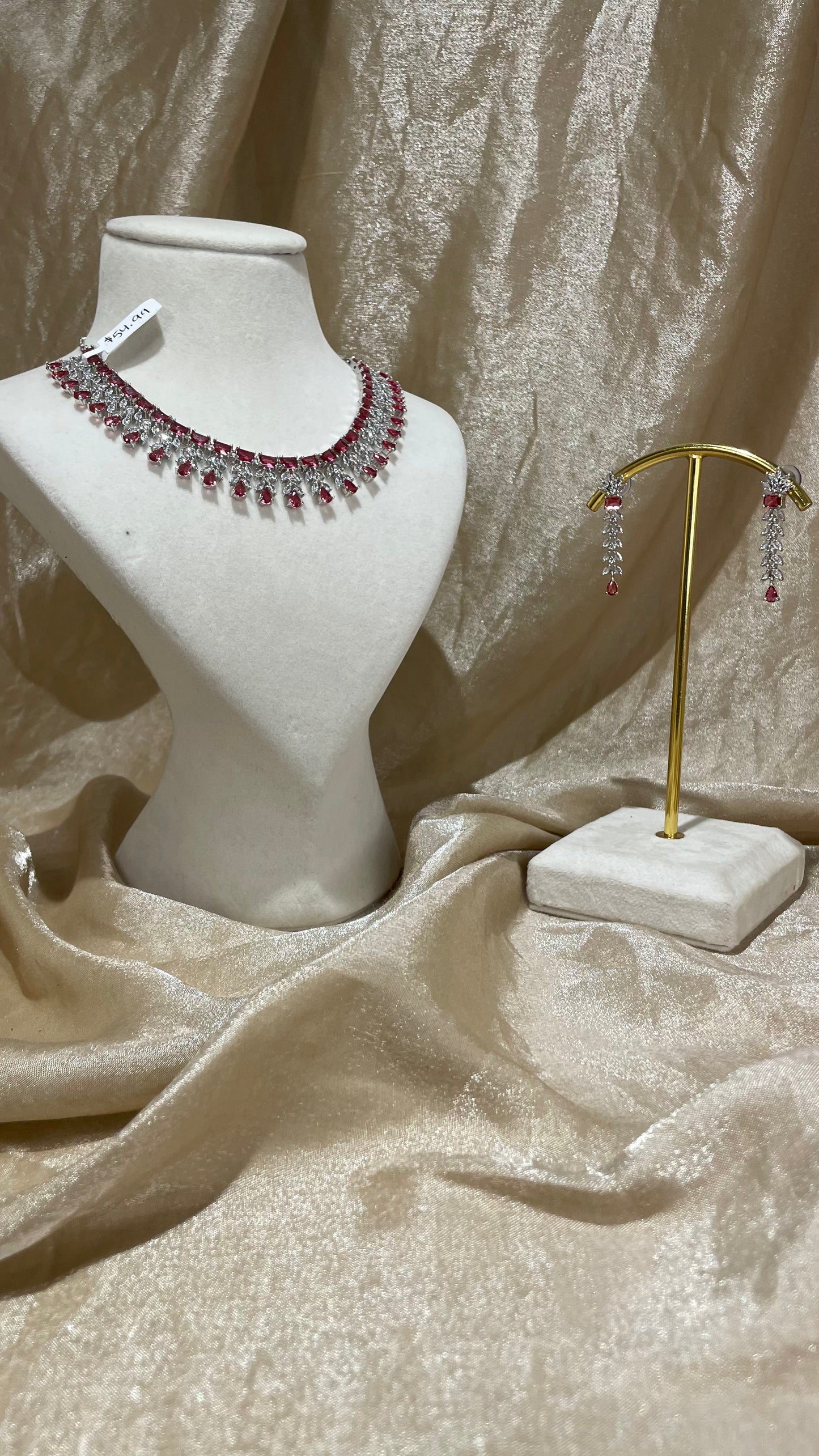 red necklace set