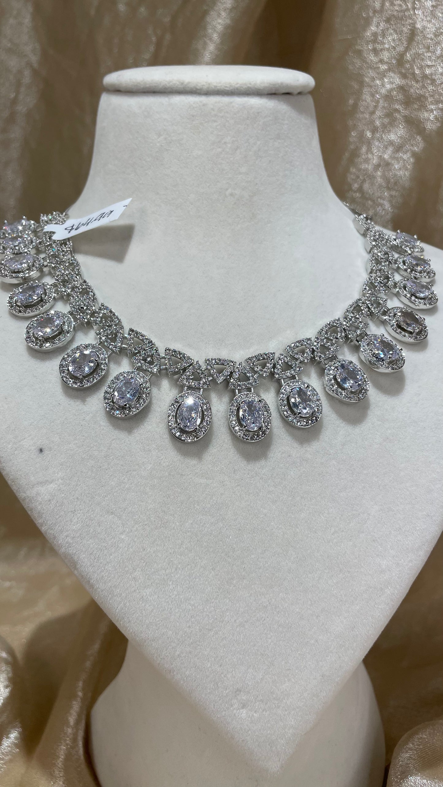 silver necklace set