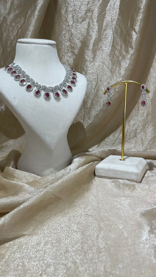red necklace set