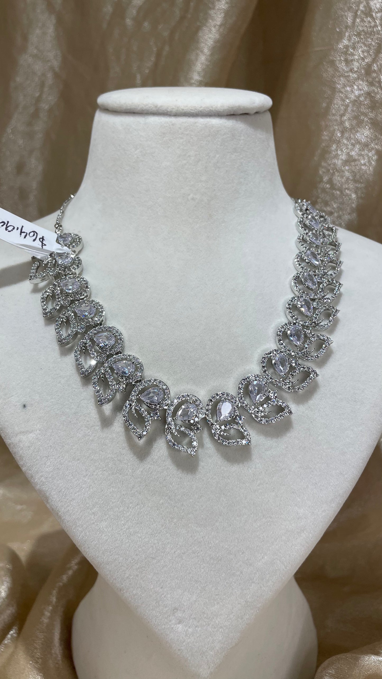 silver necklace set