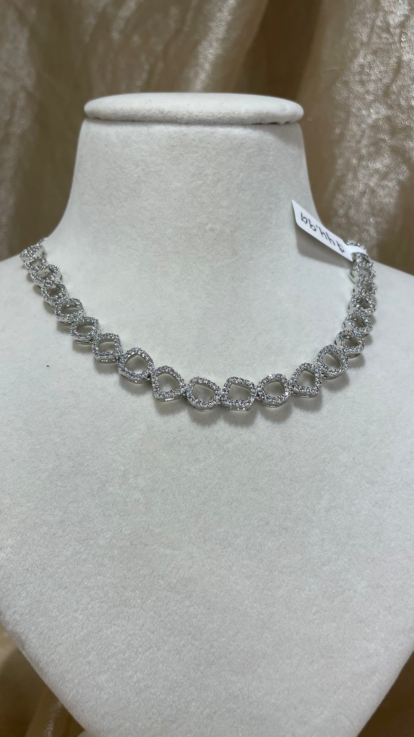 silver necklace set