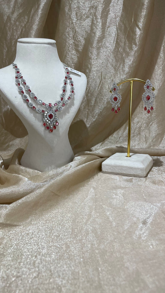 red necklace set