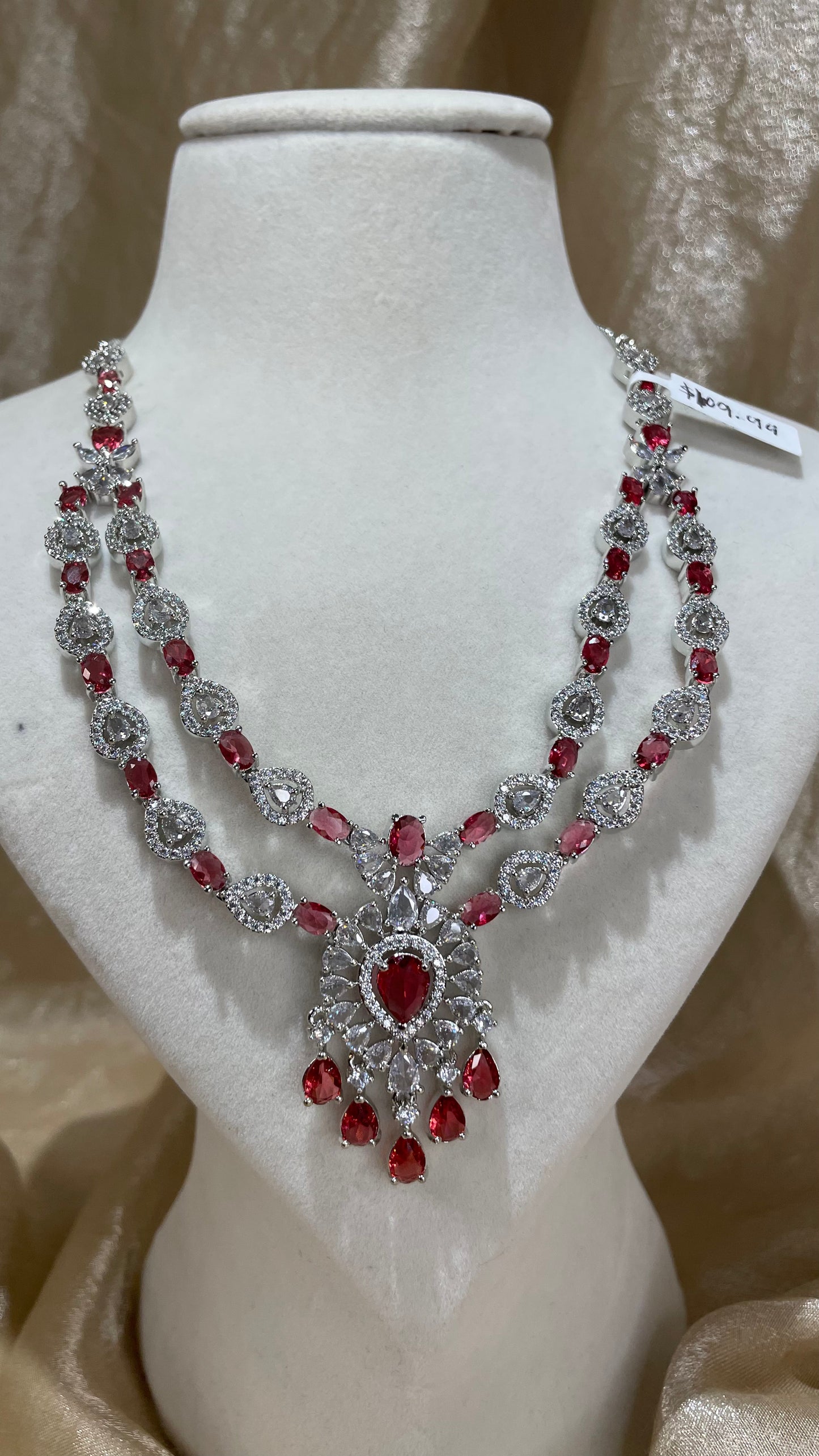 red necklace set