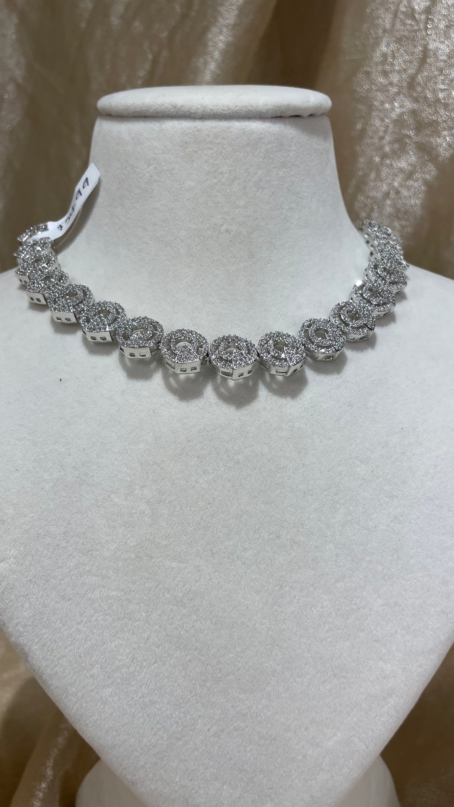 silver necklace set