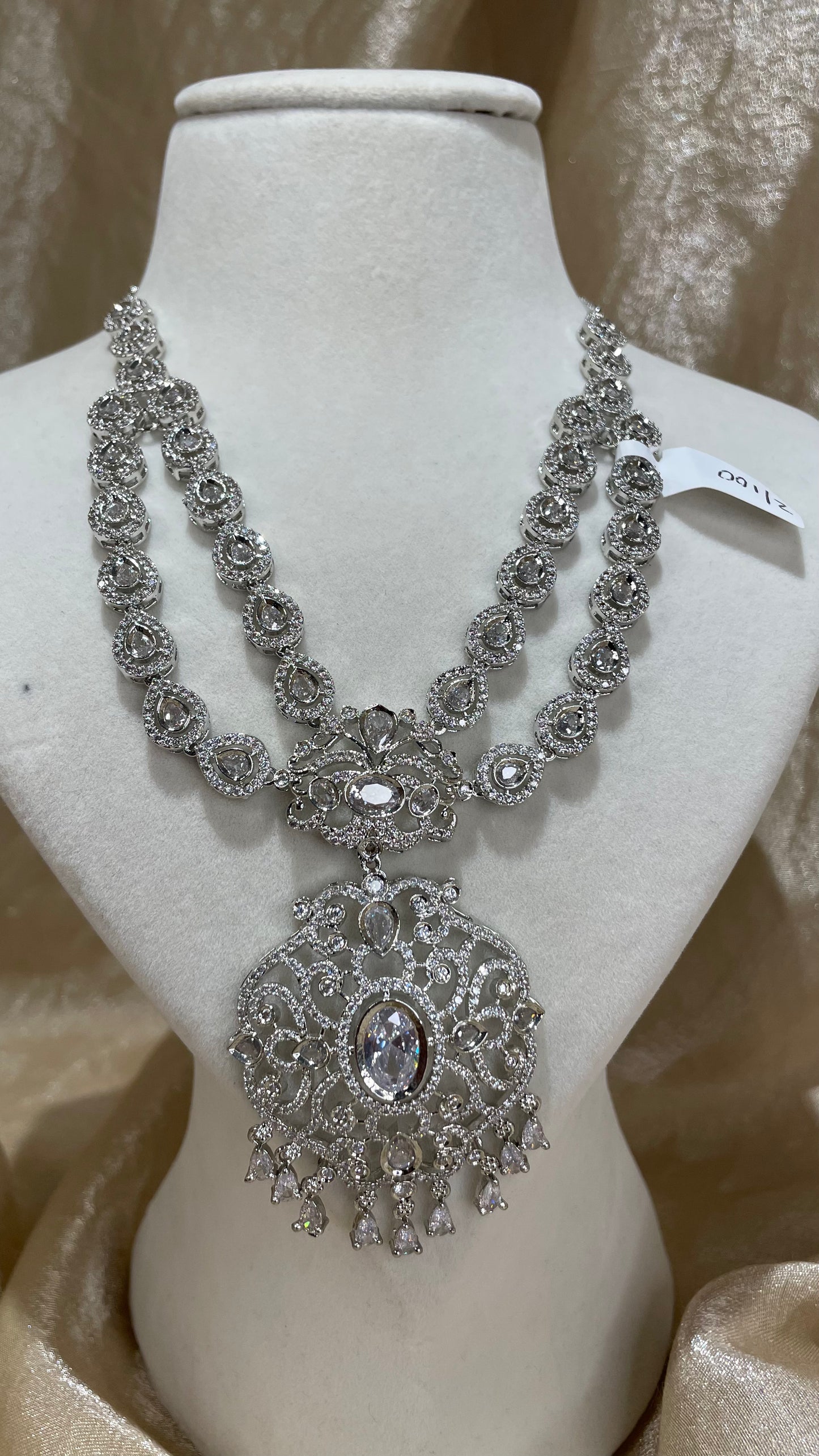 silver necklace set