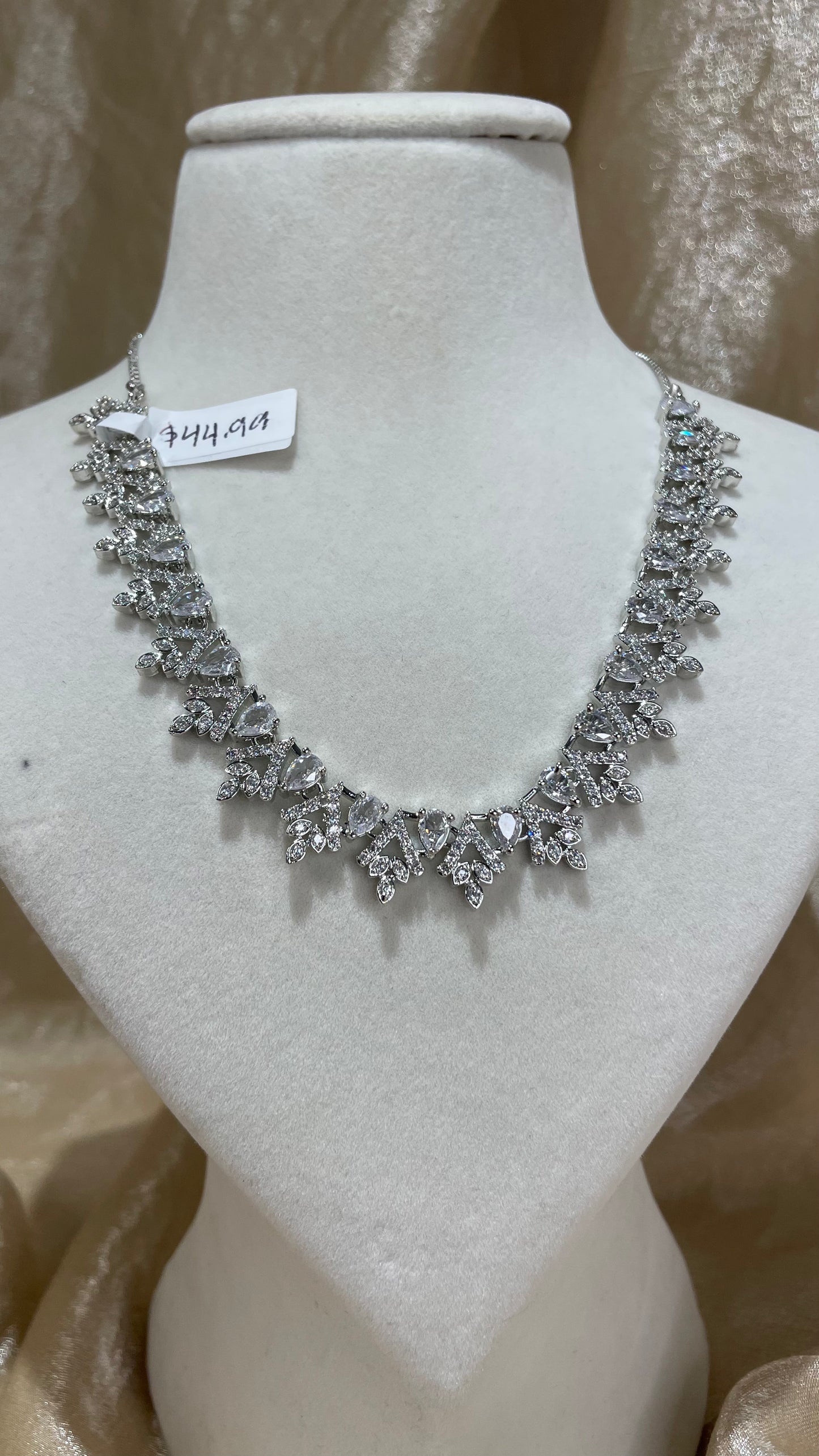 silver necklace set