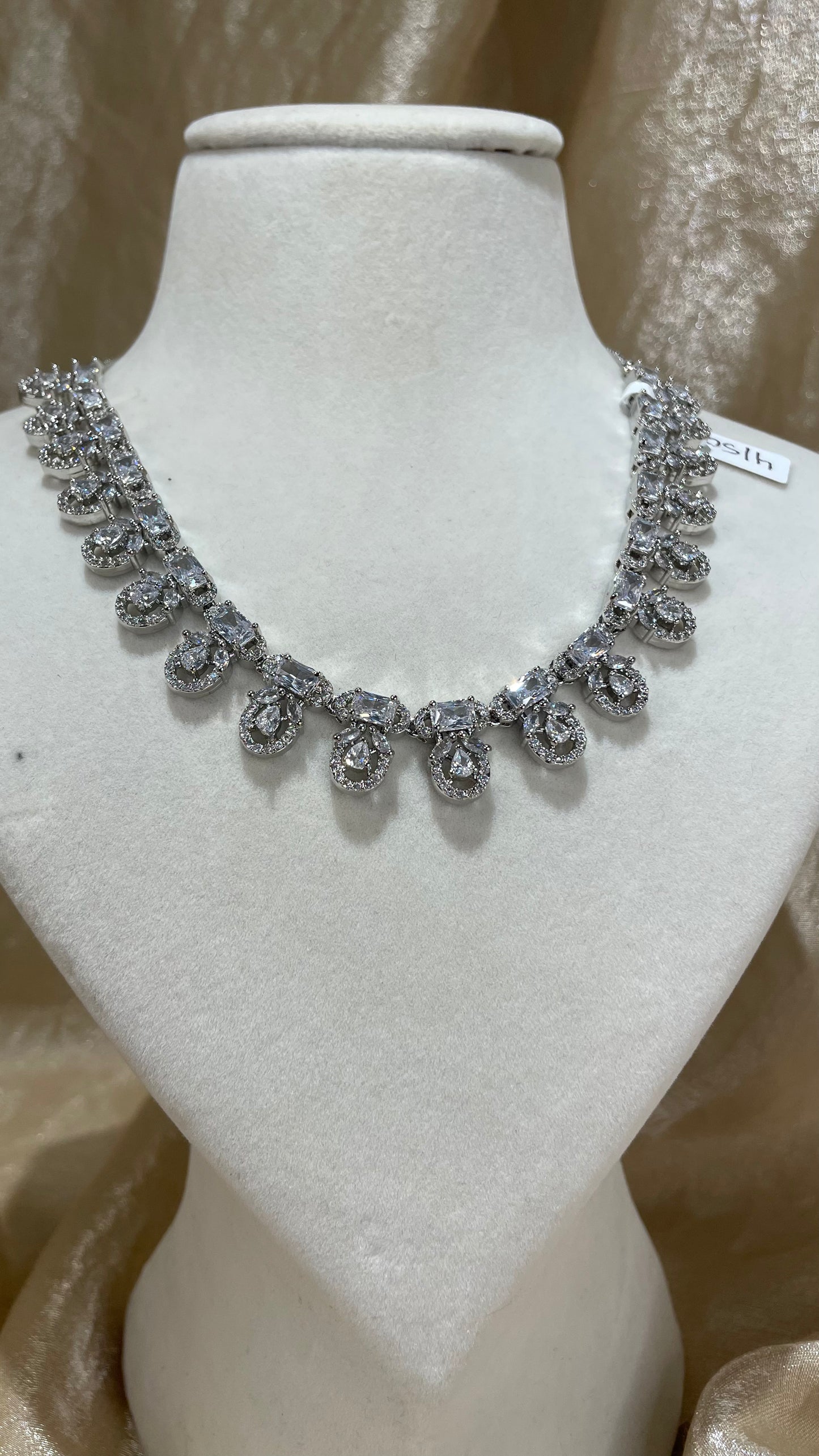 silver necklace set