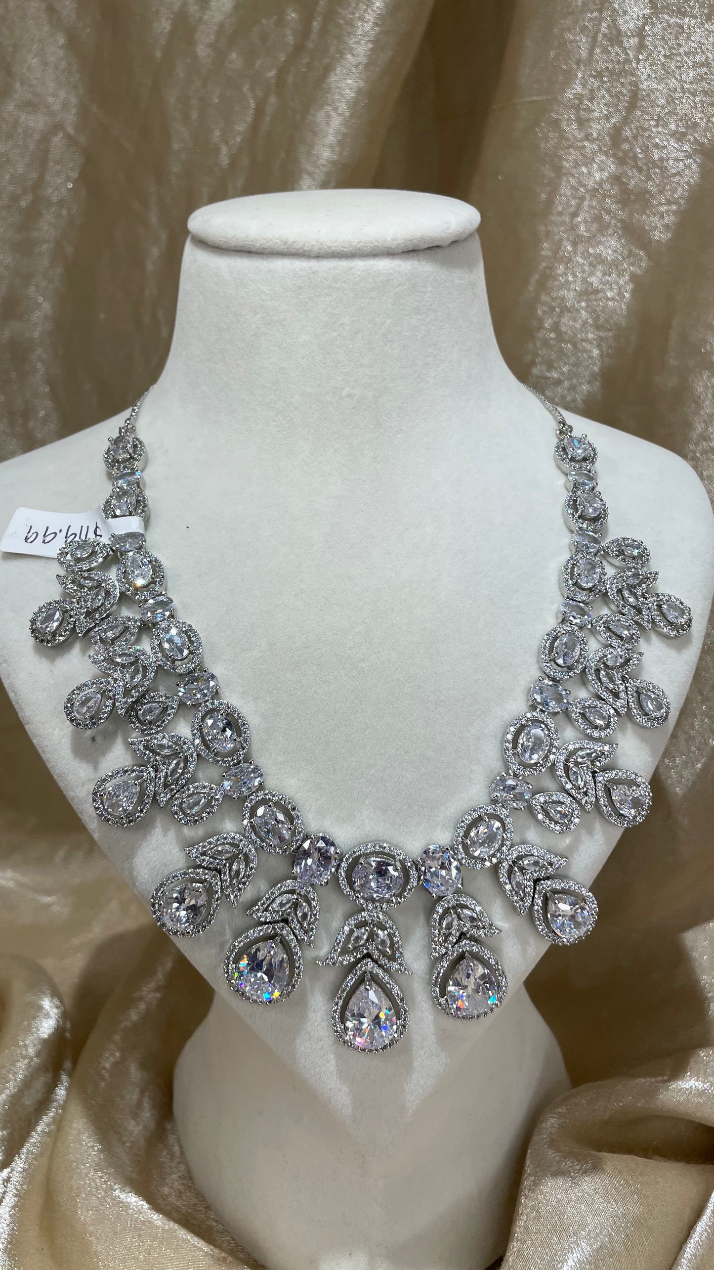 silver necklace set