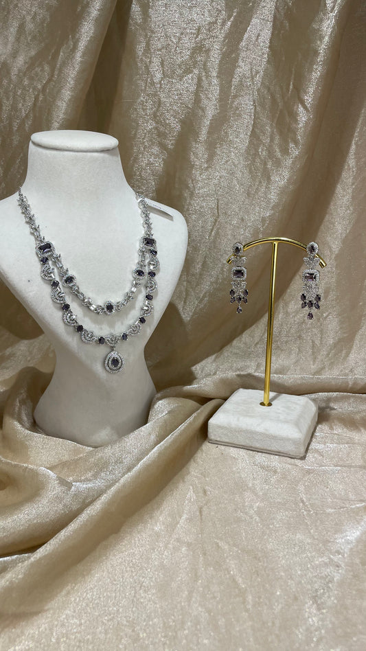 navy blue necklace set