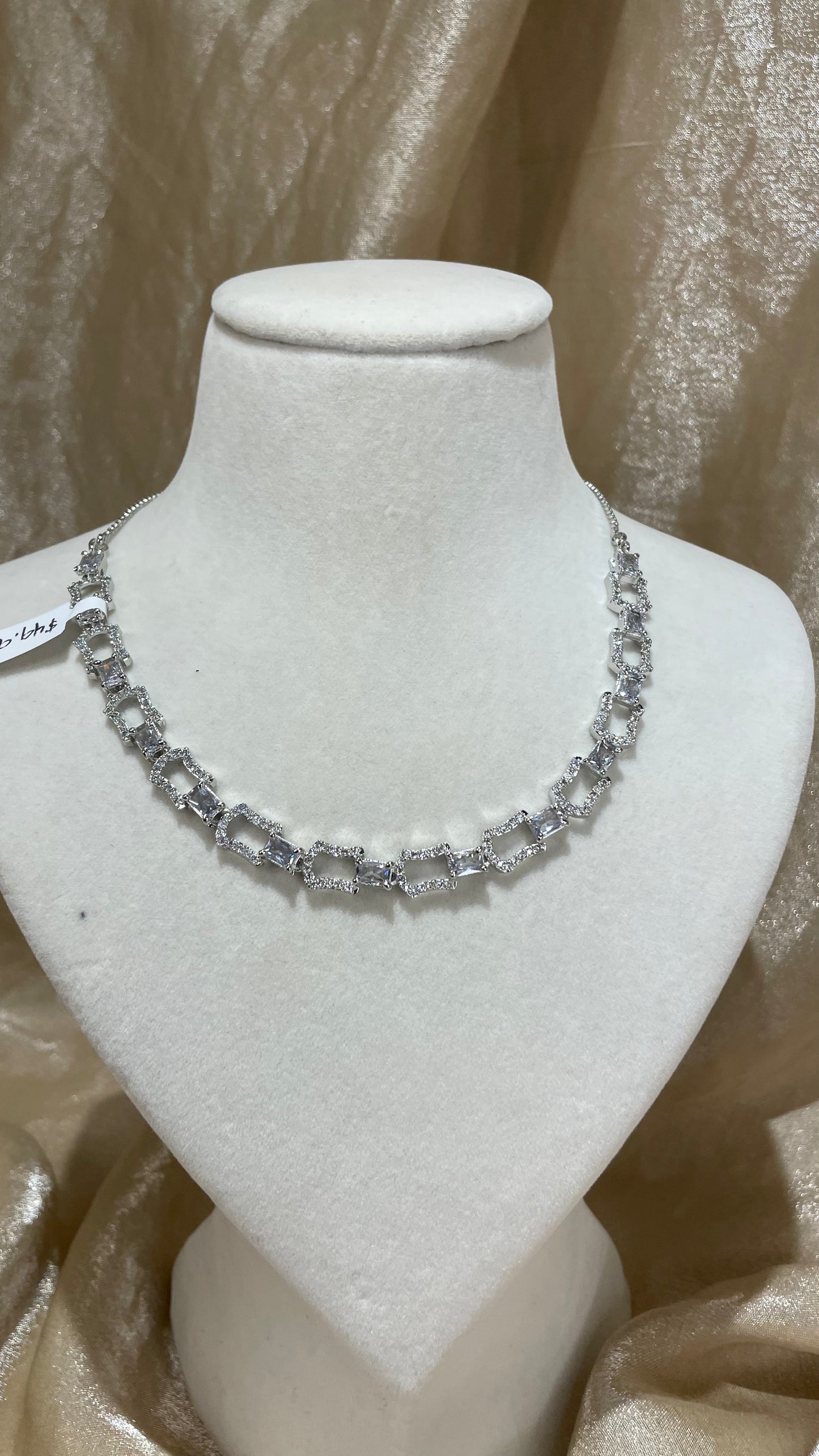 silver necklace set