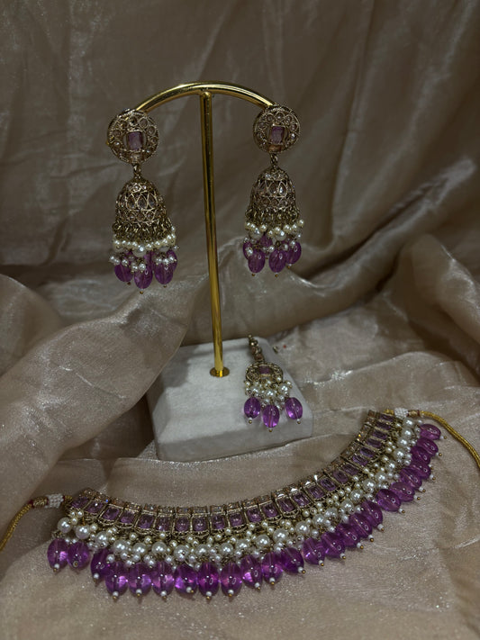 Lavender necklace set