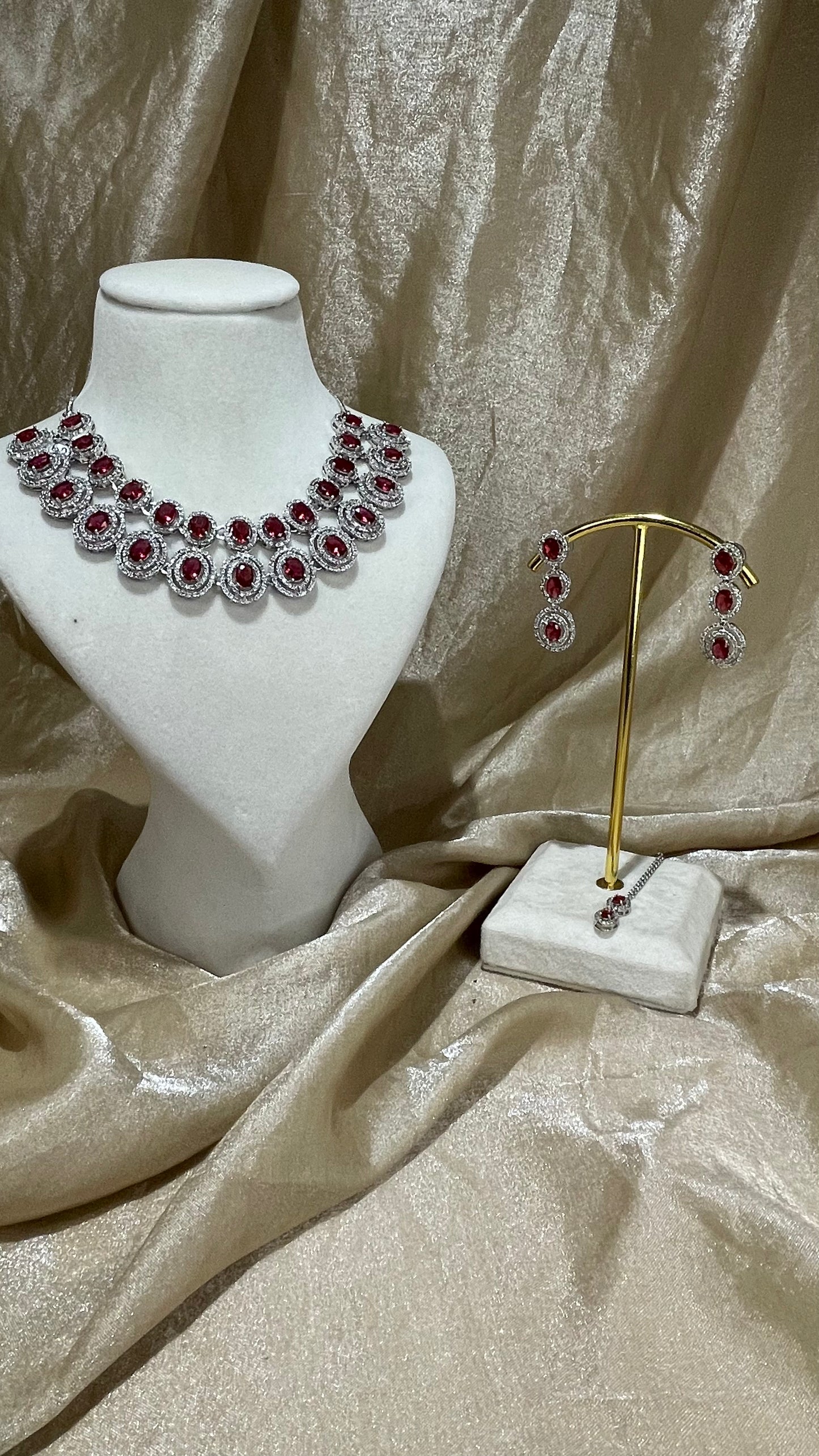 red necklace set