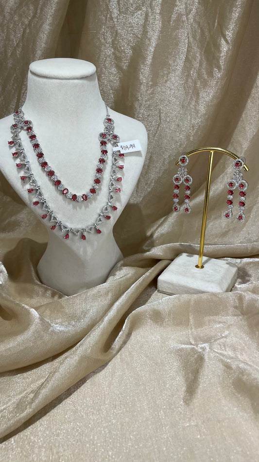 red necklace set