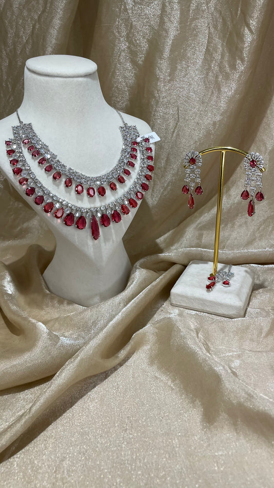 red necklace set