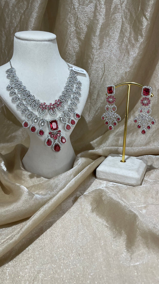 red necklace set