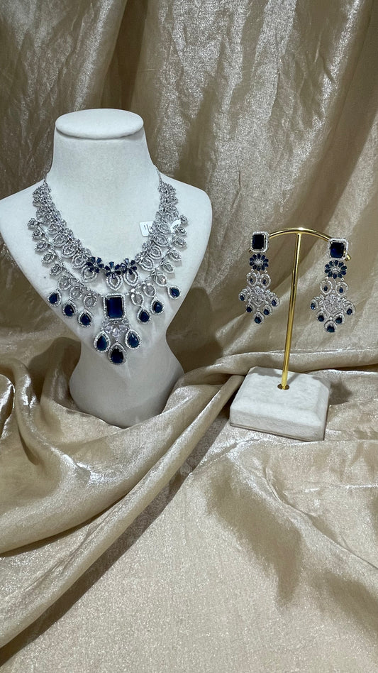 navy blue necklace set