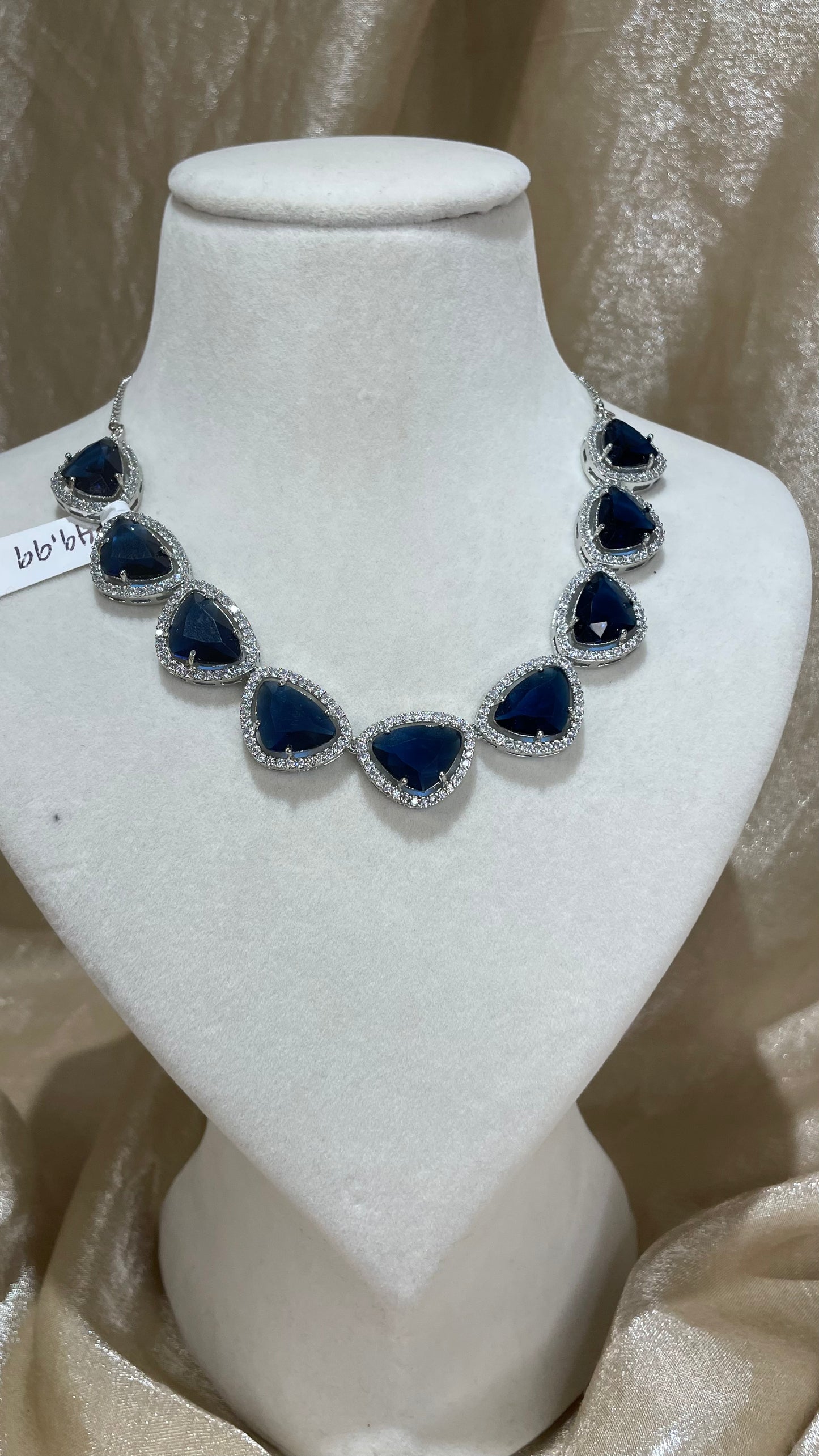 navy blue necklace set