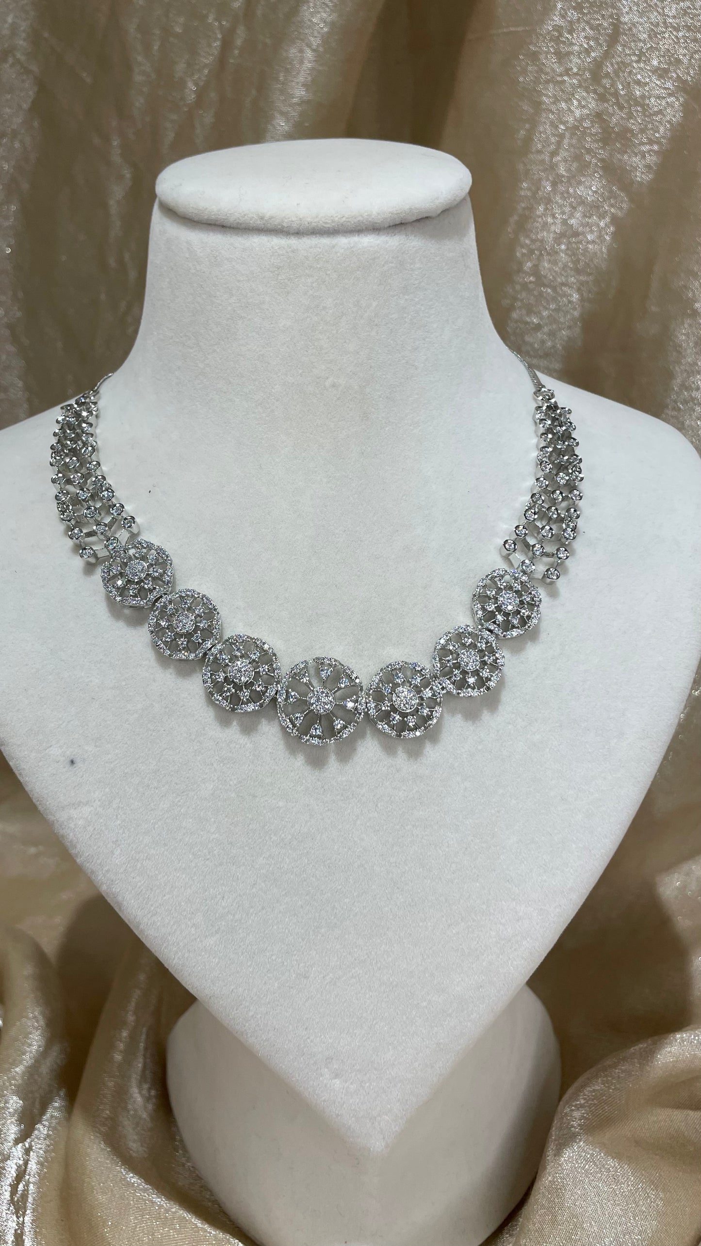 silver necklace set