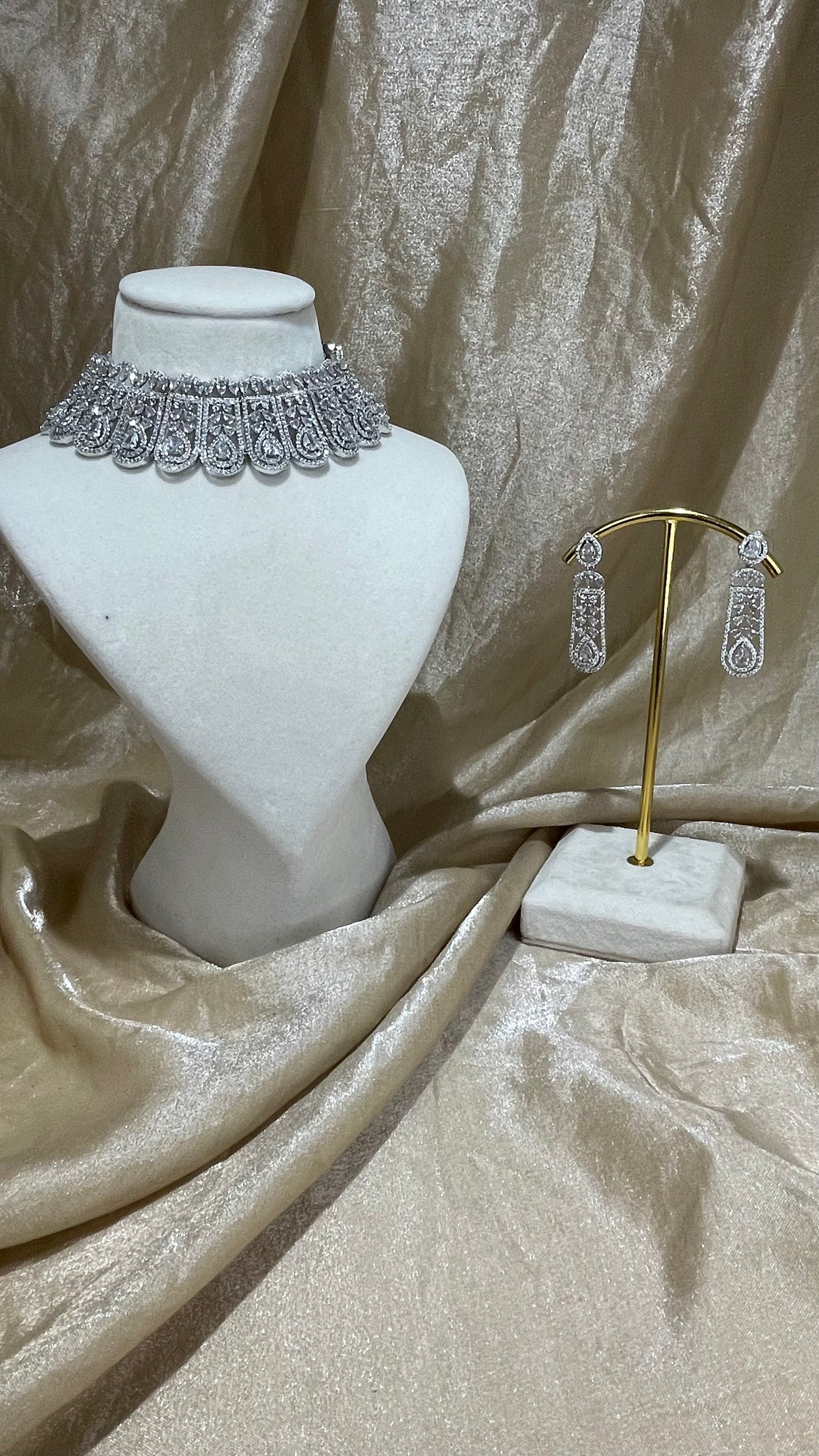 silver choker set