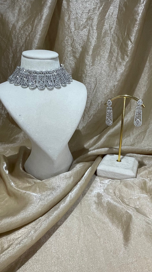 silver choker set