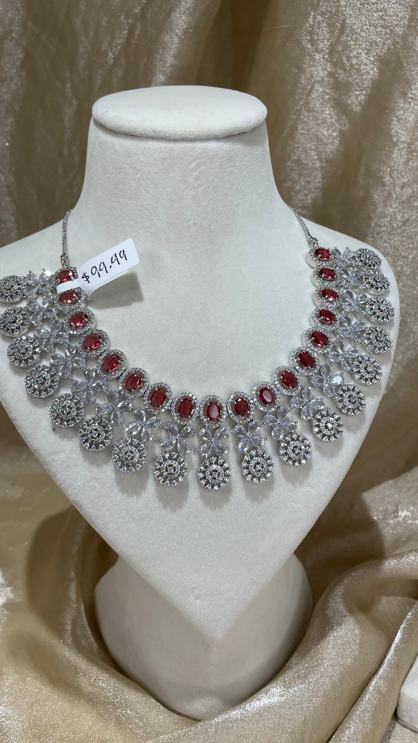 red necklace set