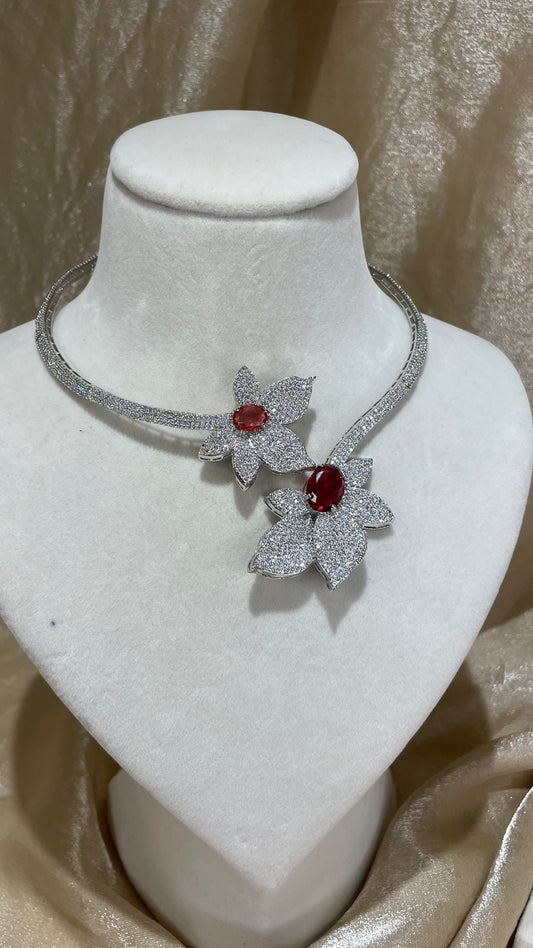 red necklace set