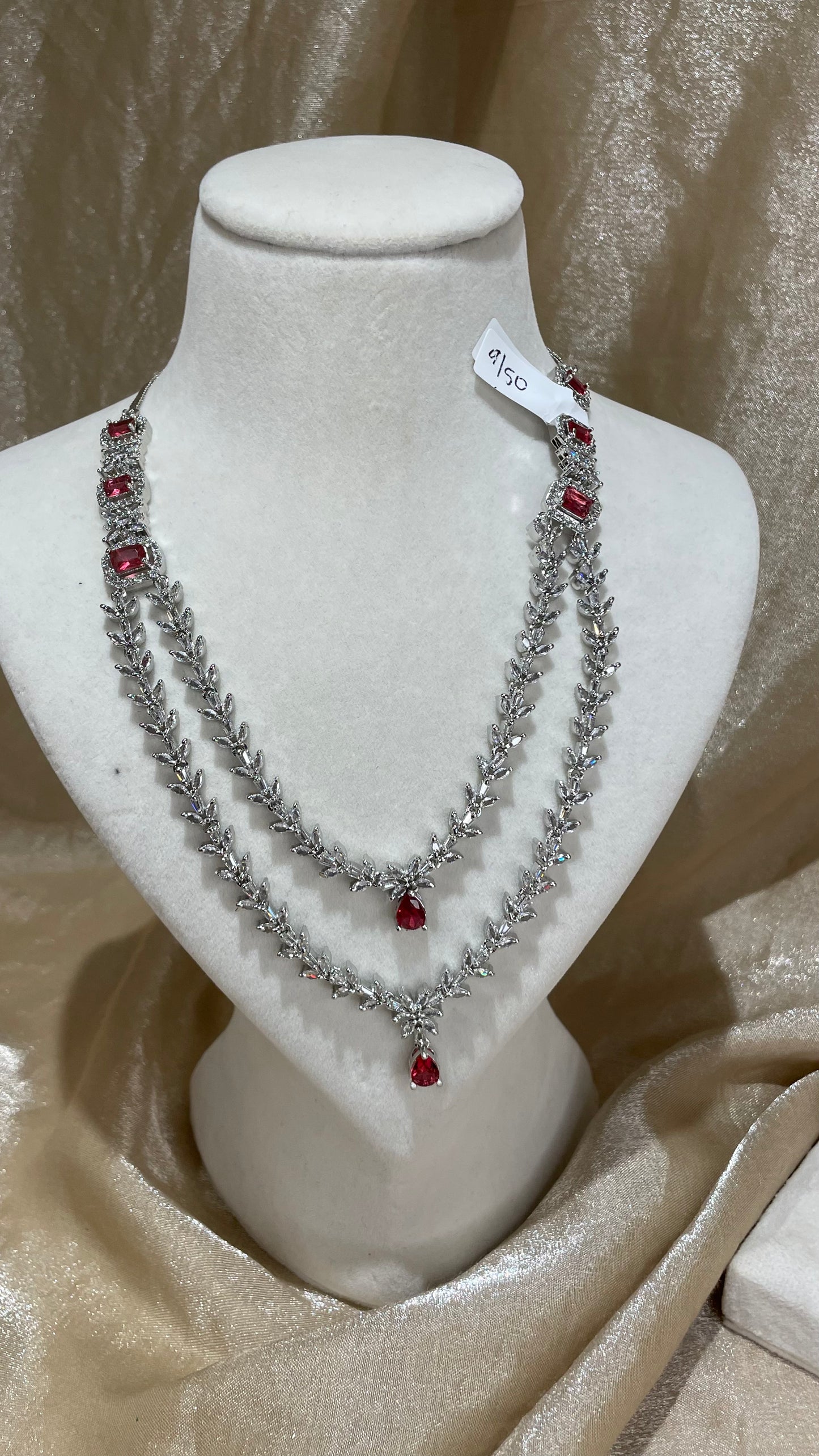 red necklace set