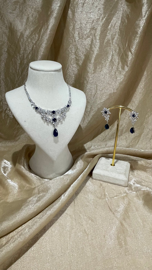 navy blue necklace set