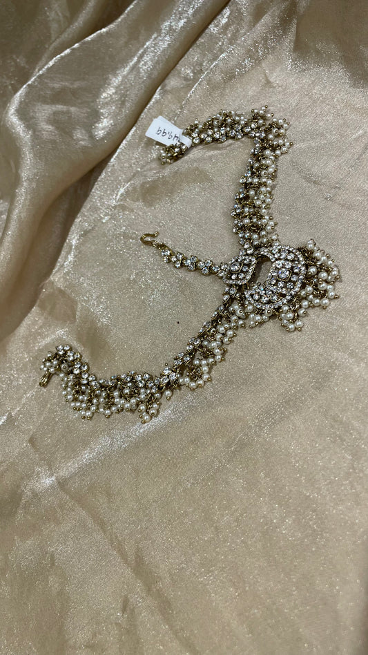 white gold matha patti
