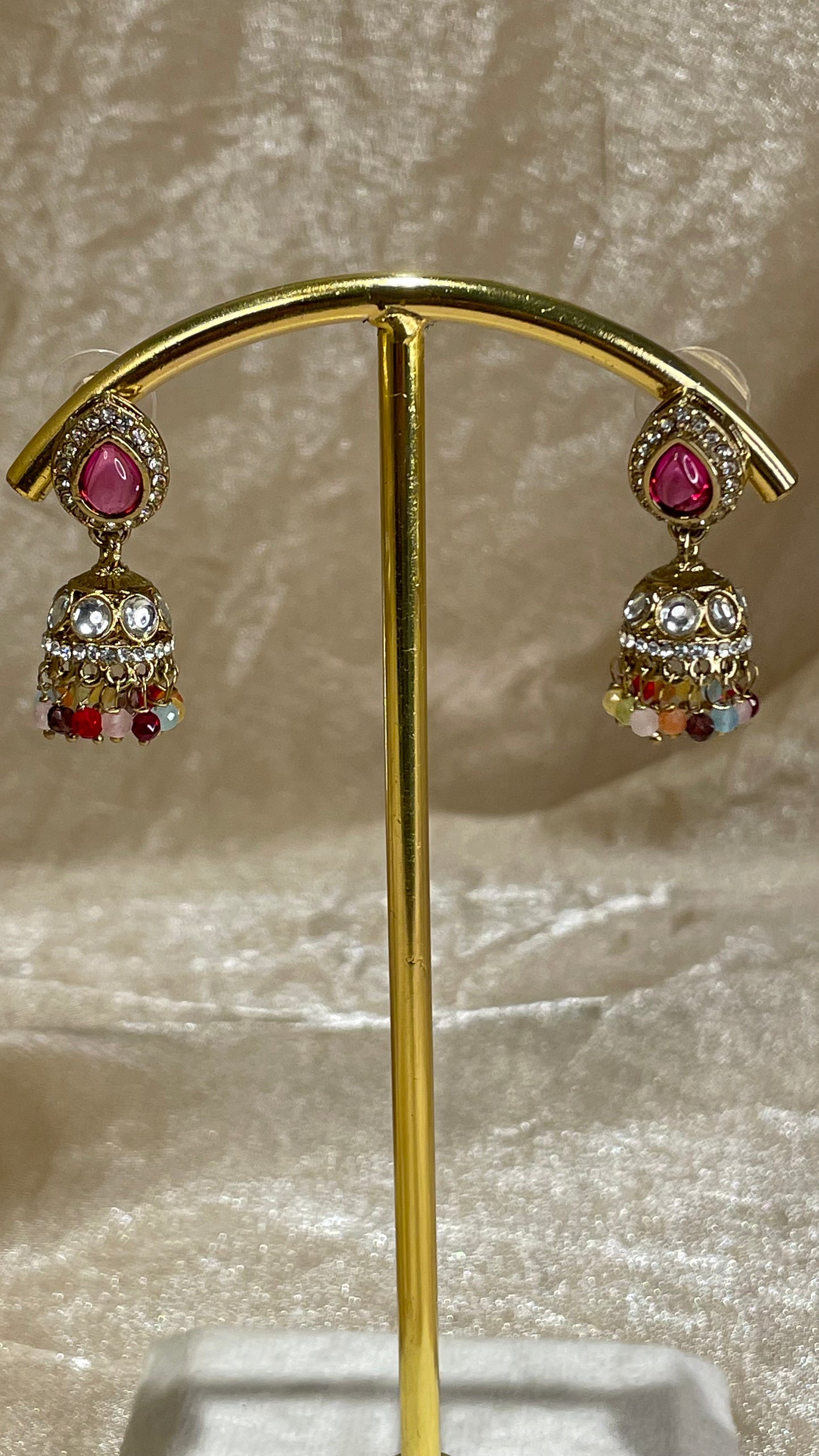 multi-colour jhumki