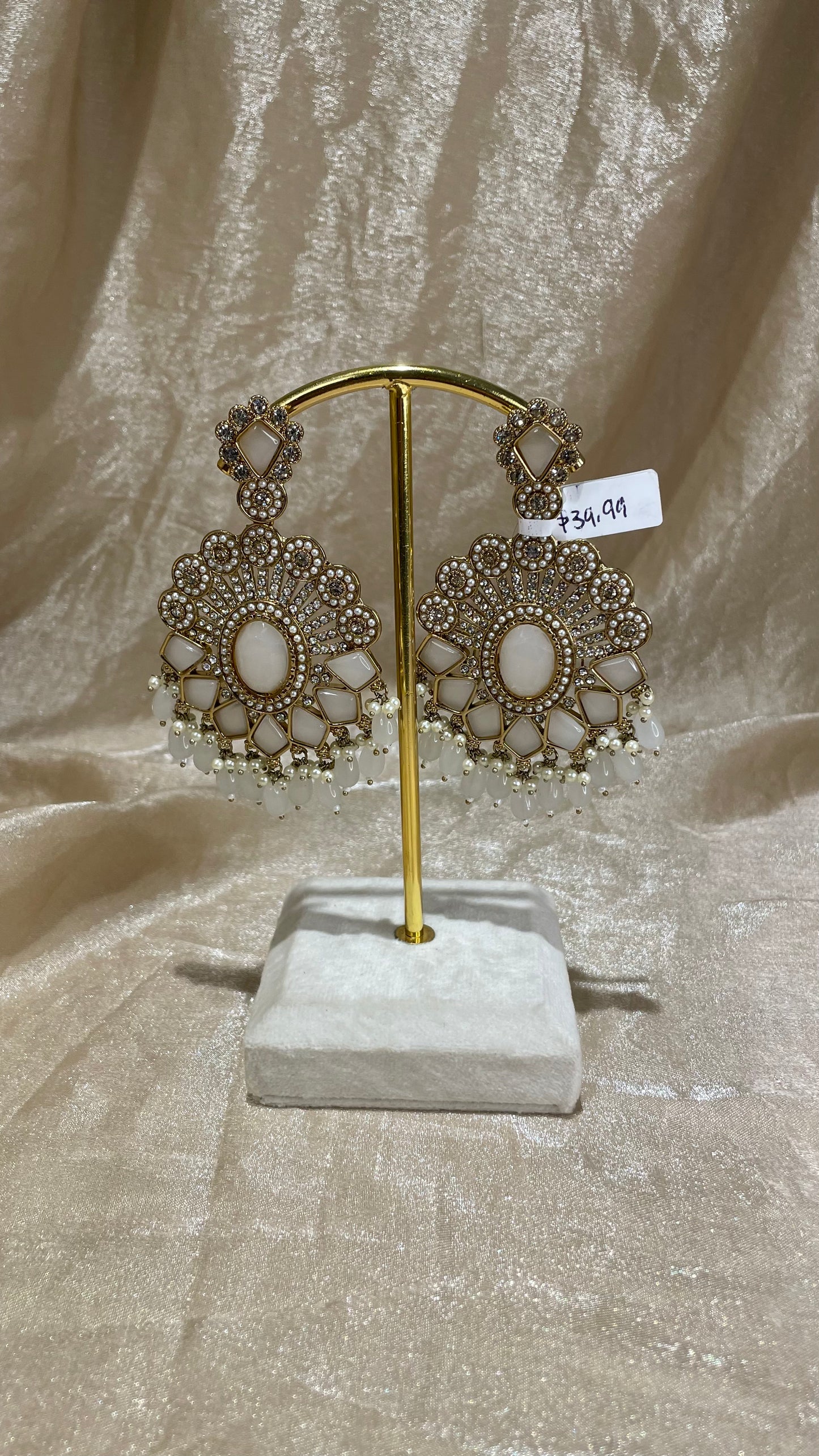 gold statement earrings