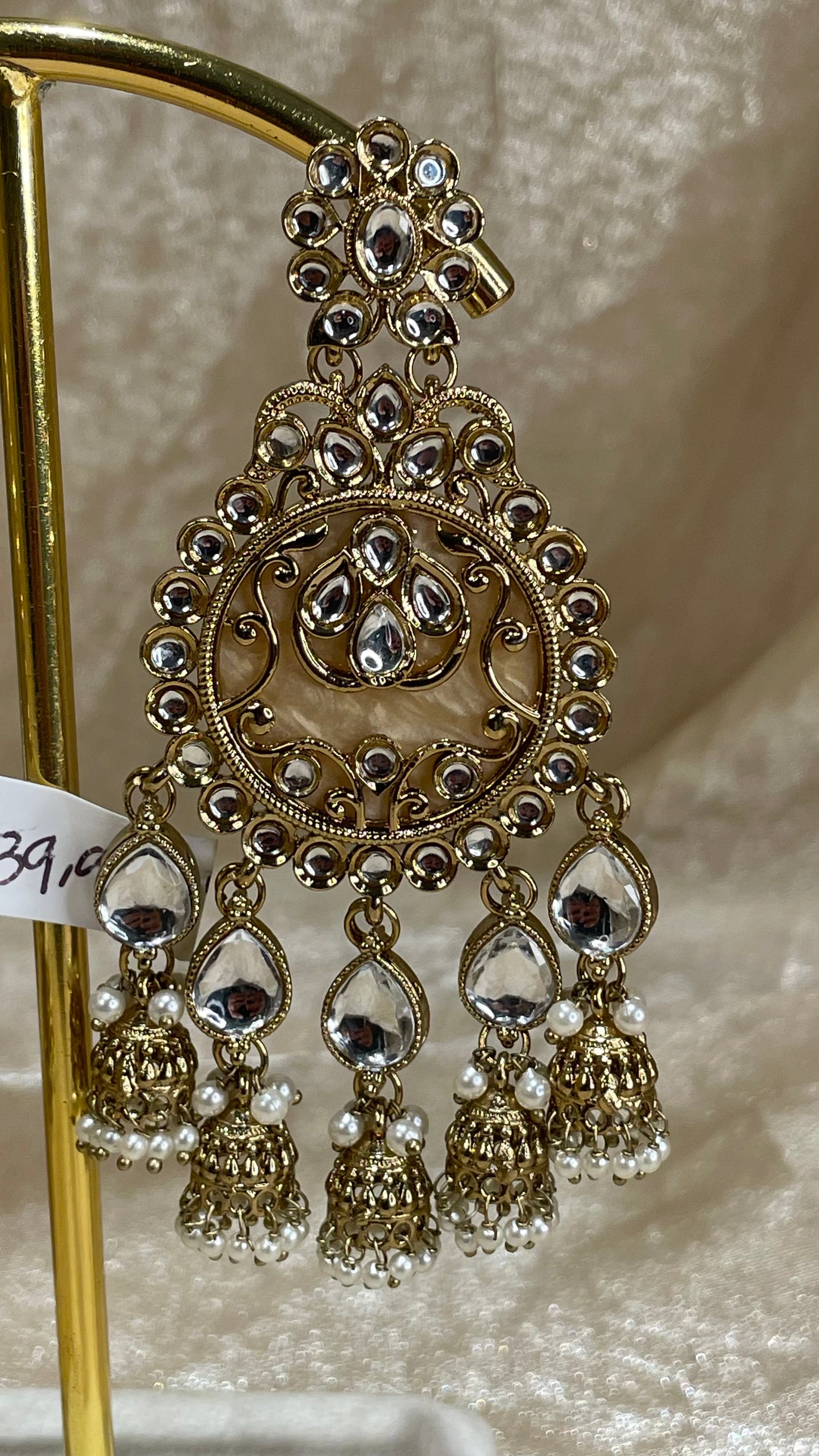 gold statement earrings
