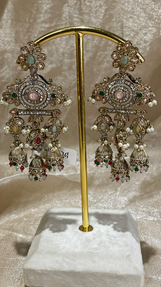 multi-colour earrings