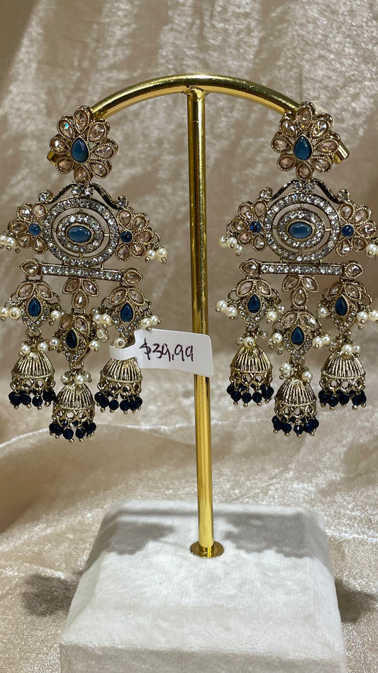 navy blue earrings