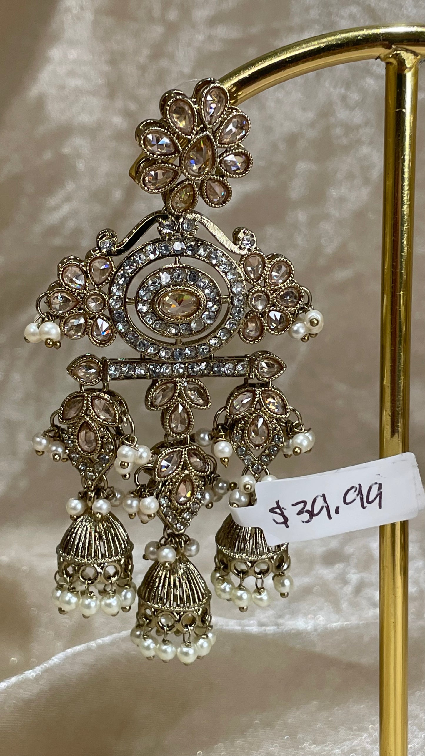 gold statement earrings