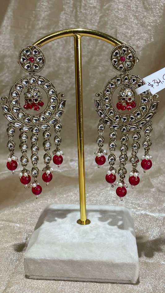 red earrings