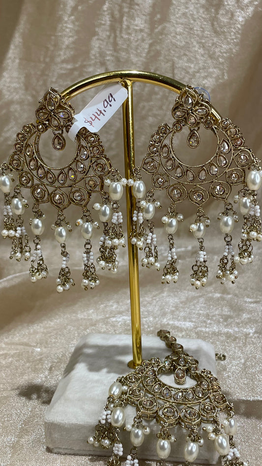 gold earring/tikka set