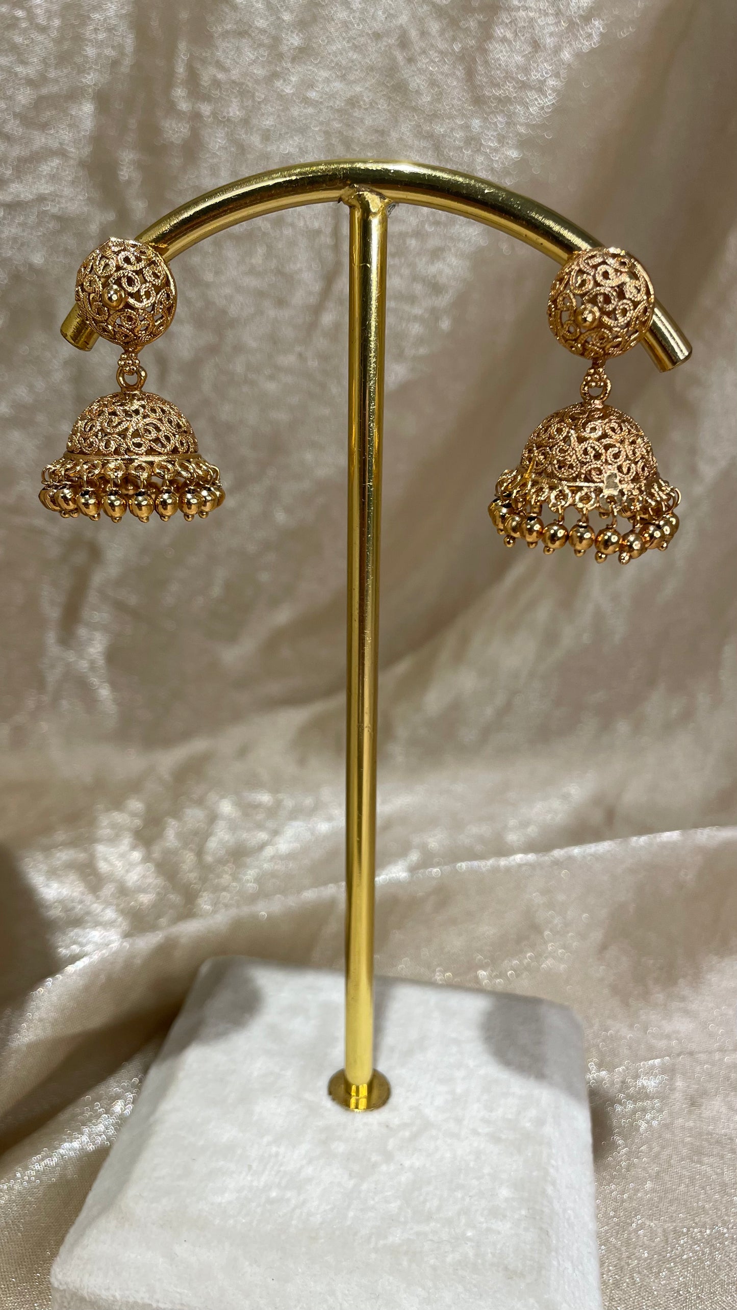 3 layer antique gold necklace set