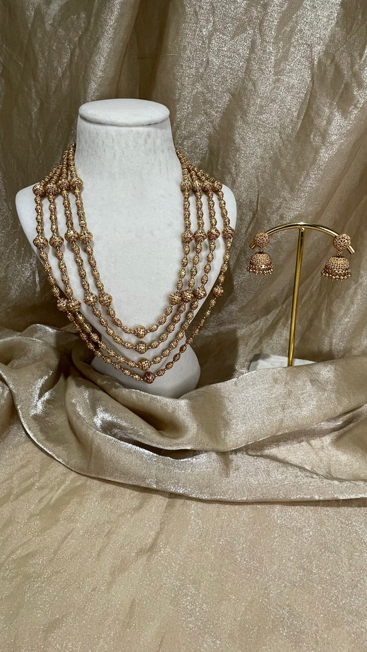 heavy antique gold necklace set