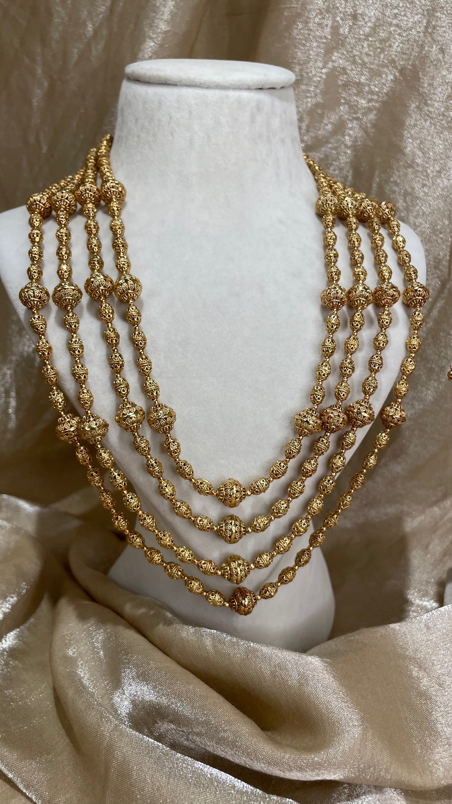 heavy antique gold necklace set