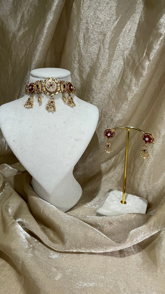 rajwadi choker set