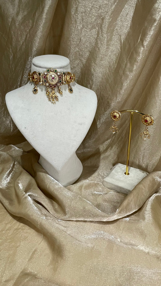 rajwadi choker set