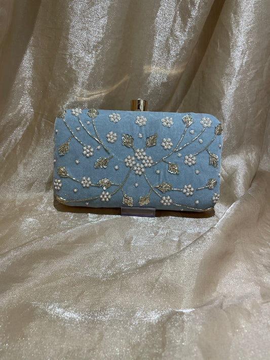 light blue purse
