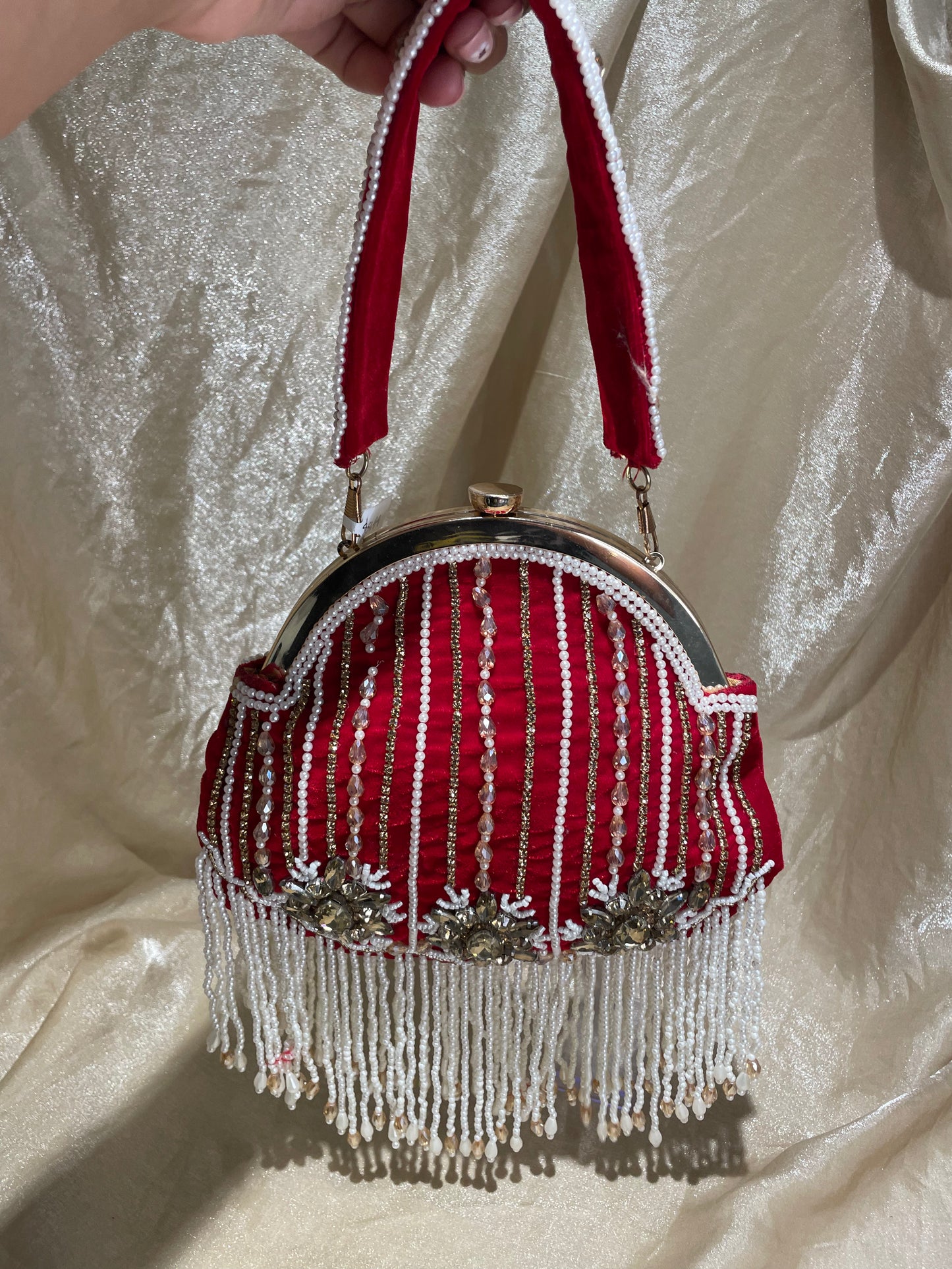 red potli purse