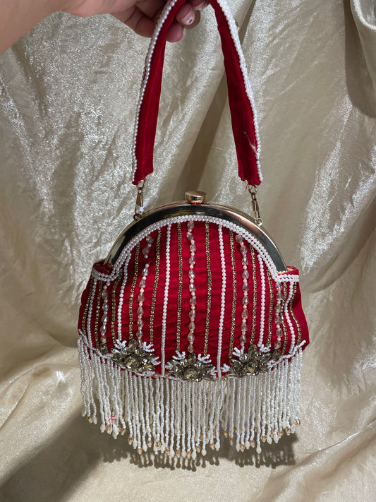 red potli purse